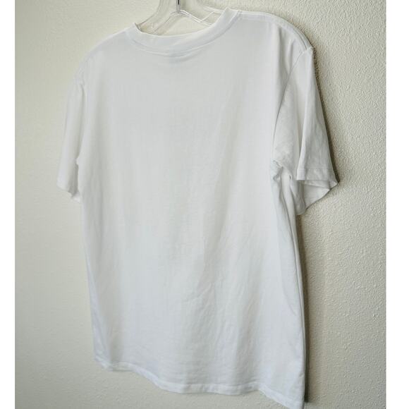 Loewe White Short Sleeve Cream Embroidered Logo Graphic Tee S - Picture 9 of 13